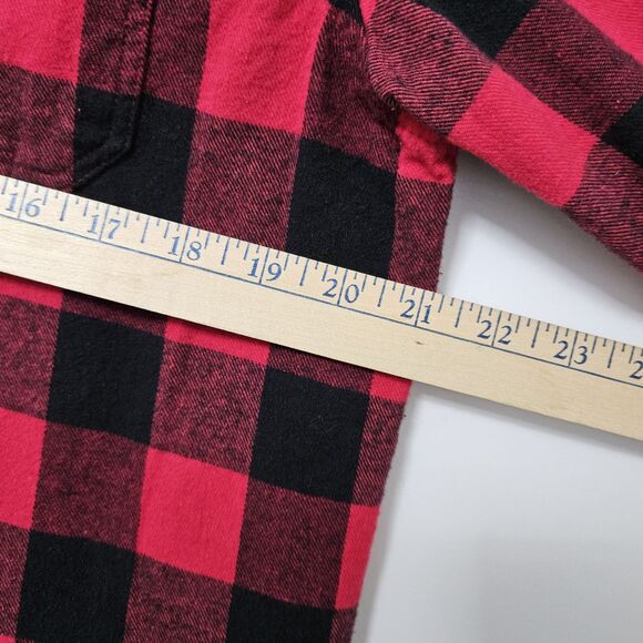 Blue Mountain Buffalo Check Flannel Shirt Men's Medium Black Red Outdoors Hiking - Picture 4 of 6